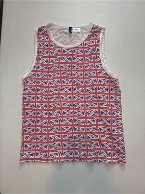 H&M Red and Blue Union Jack Pattern Tank Top